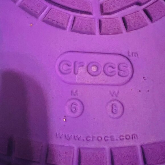 CROCS Iconic Comfort Bayaband Unisex (m/8 w/6) Purple Slip On Clogs-Vented top - Picture 13 of 14